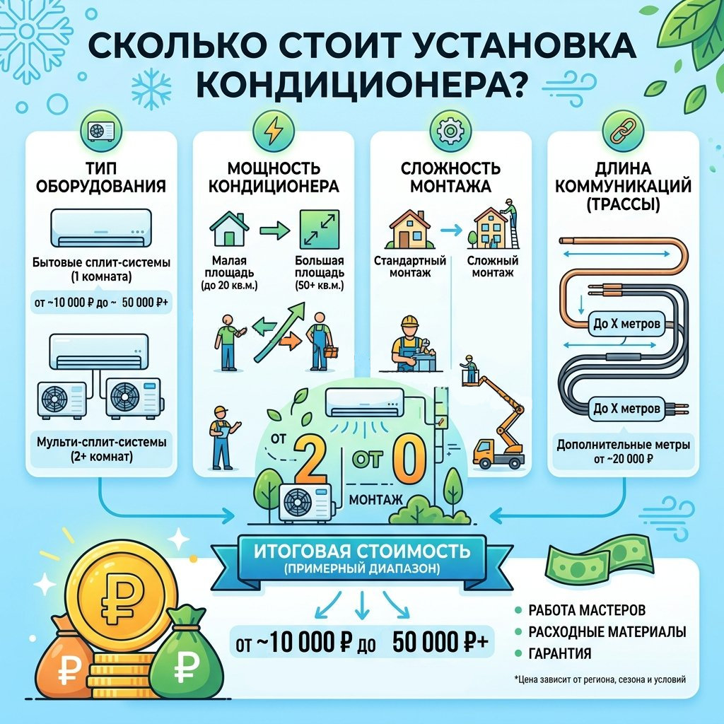 Сколько стоит установка кондиционера в Москве? Разбор прайса 2026